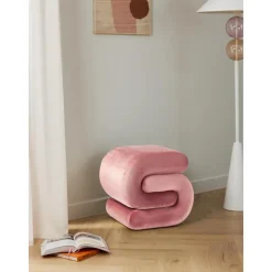 Sgabello In Velluto Merle