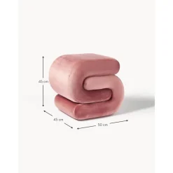 Sgabello In Velluto Merle