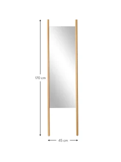 Specchio Angolare Da Appoggio Con Montanti In Legno Di Rovere Elin