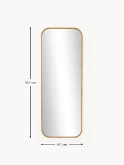 Specchio Da Parete Angolare Con Cornice In Rovere Levan