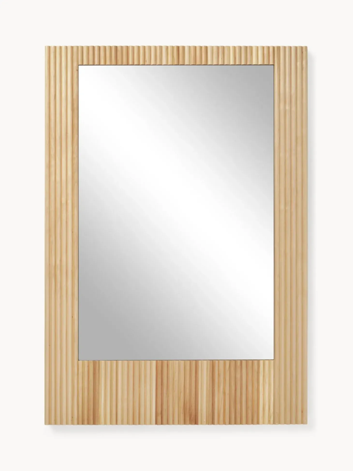 Specchio Da Parete Con Cornice In Legno Di Betulla Millerighe Nele