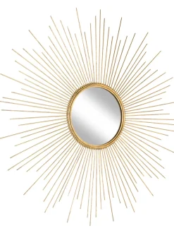 Specchio Da Parete In Metallo Dorato Ella