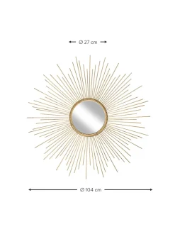 Specchio Da Parete In Metallo Dorato Ella