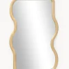 Specchio Da Parete Ondulato In Legno Stream