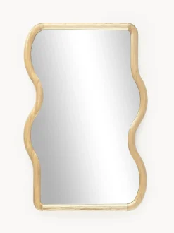 Specchio Da Parete Ondulato In Legno Stream