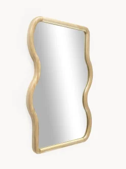 Specchio Da Parete Ondulato In Legno Stream
