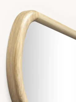 Specchio Da Parete Ondulato In Legno Stream