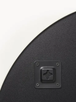 Specchio Da Parete Rotondo Con Mensola In Legno Aaron