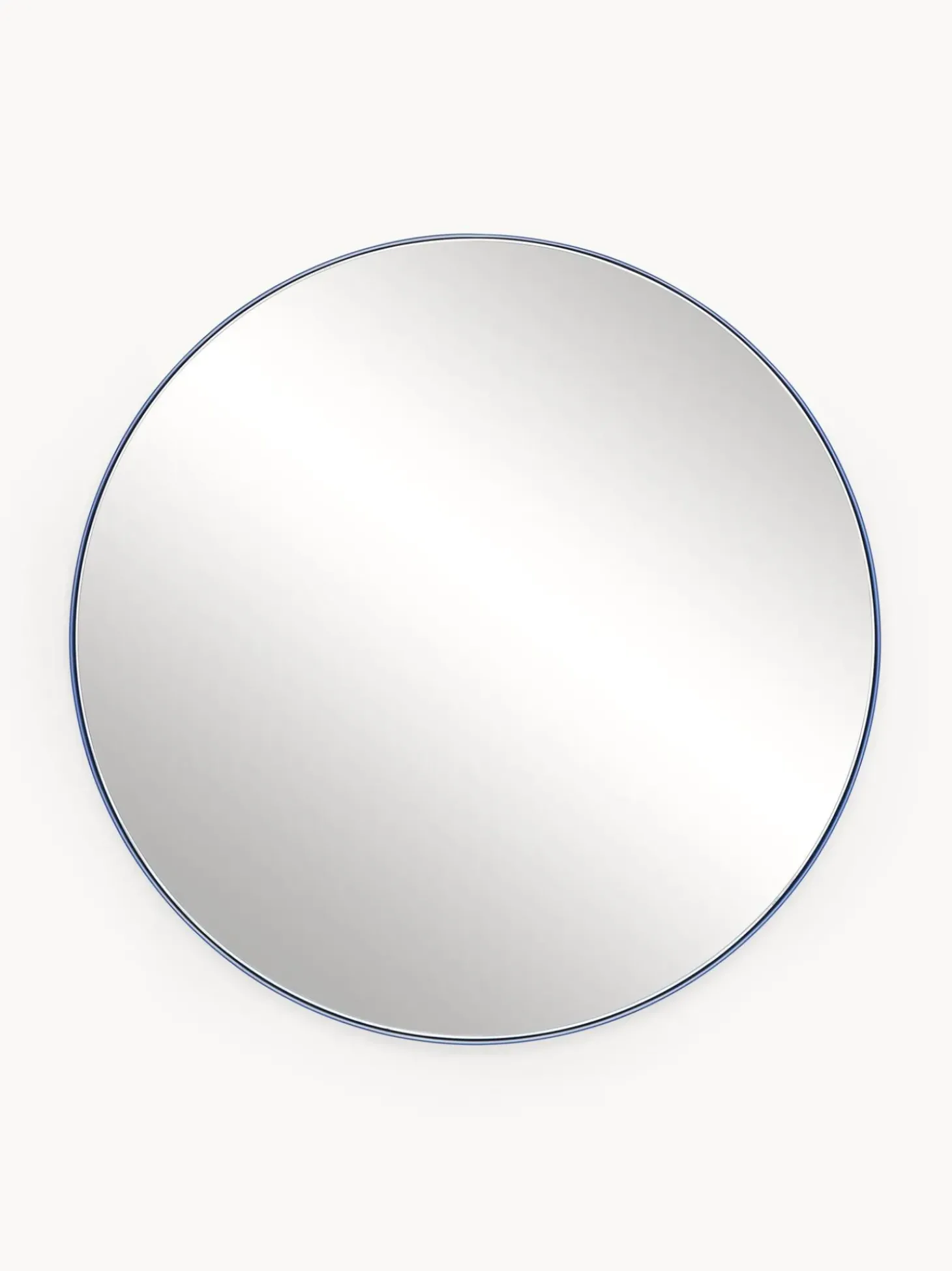 Specchio Da Parete Tondo Con Struttura In Metallo Blu Ivy