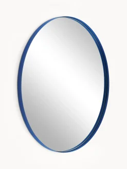 Specchio Da Parete Tondo Con Struttura In Metallo Blu Ivy