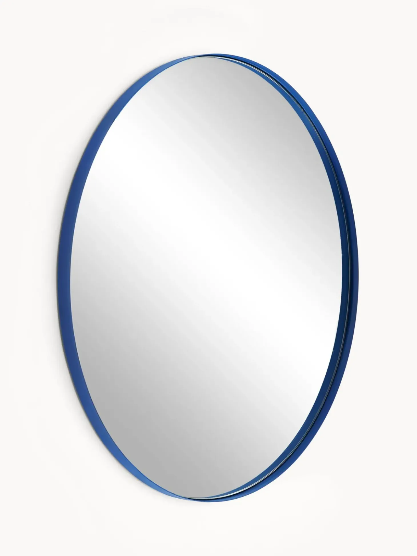 Specchio Da Parete Tondo Con Struttura In Metallo Blu Ivy