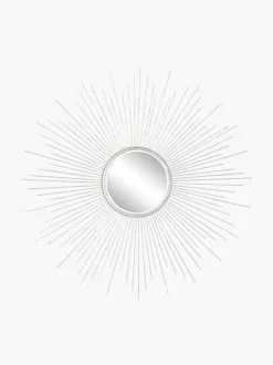 Specchio Decorativo Con Cornice In Metallo Argentato Ella