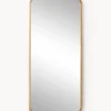 Specchio Grande Angolare Da Appoggio Con Cornice In Legno Di Quercia Levan