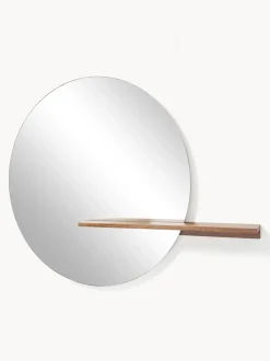 Specchio Grande Da Parete Con Mensola In Legno Sandro