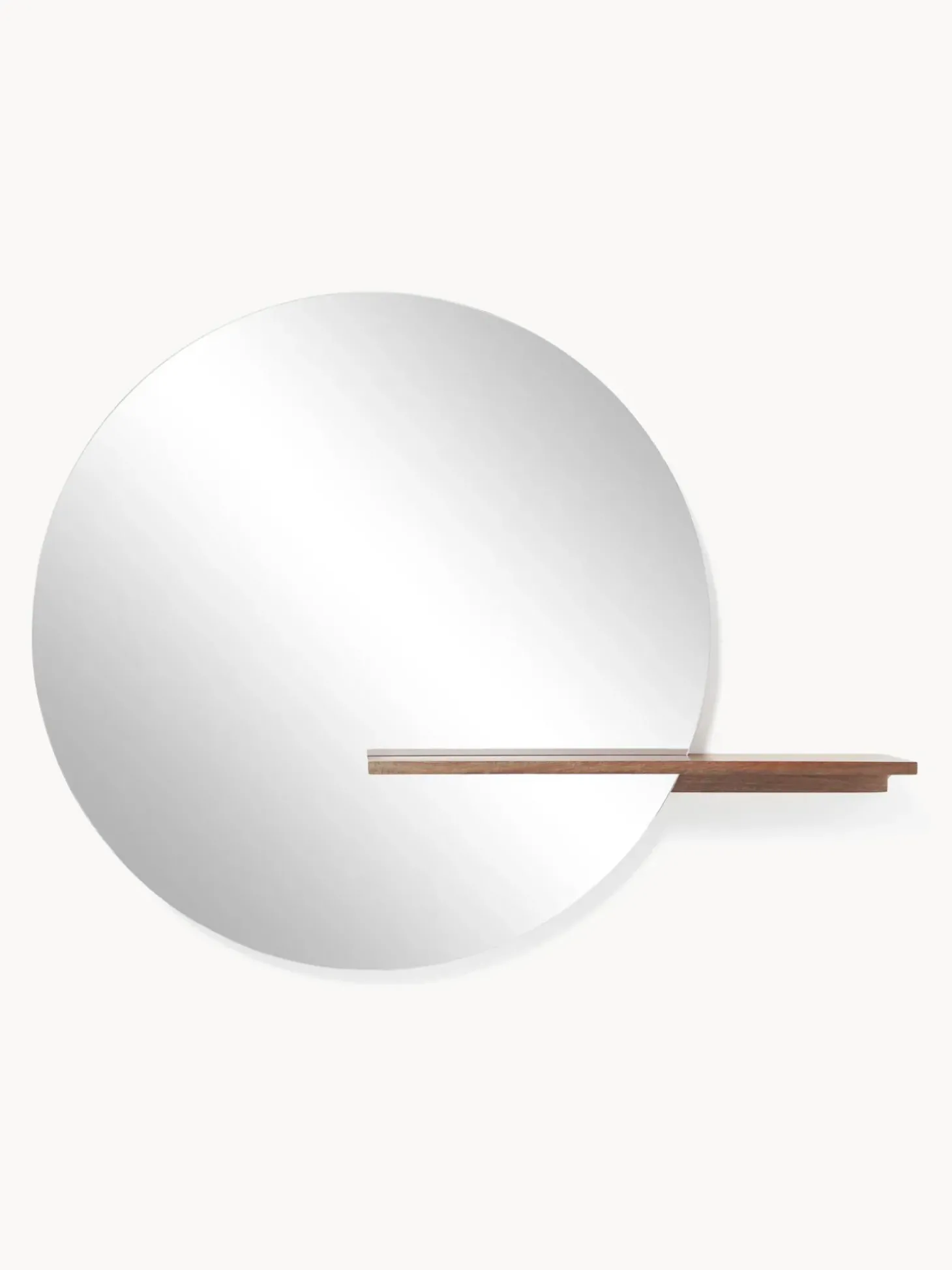 Specchio Grande Da Parete Con Mensola In Legno Sandro