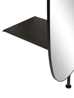 Specchio Moderno Da Parete Con Ripiano In Metallo Ophelia