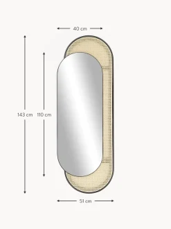 Specchio Ovale Da Parete Con Intreccio Viennese Esma
