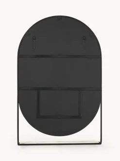 Specchio Ovale Da Parete Con Mensola In Marmo Verena