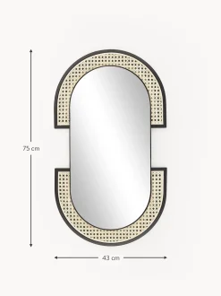 Specchio Ovale Da Parete Con Intreccio Viennese Esma