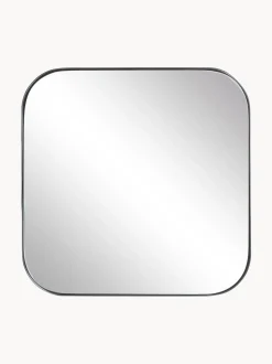 Specchio Quadrato Da Parete Con Cornice In Metallo Nero Ivy