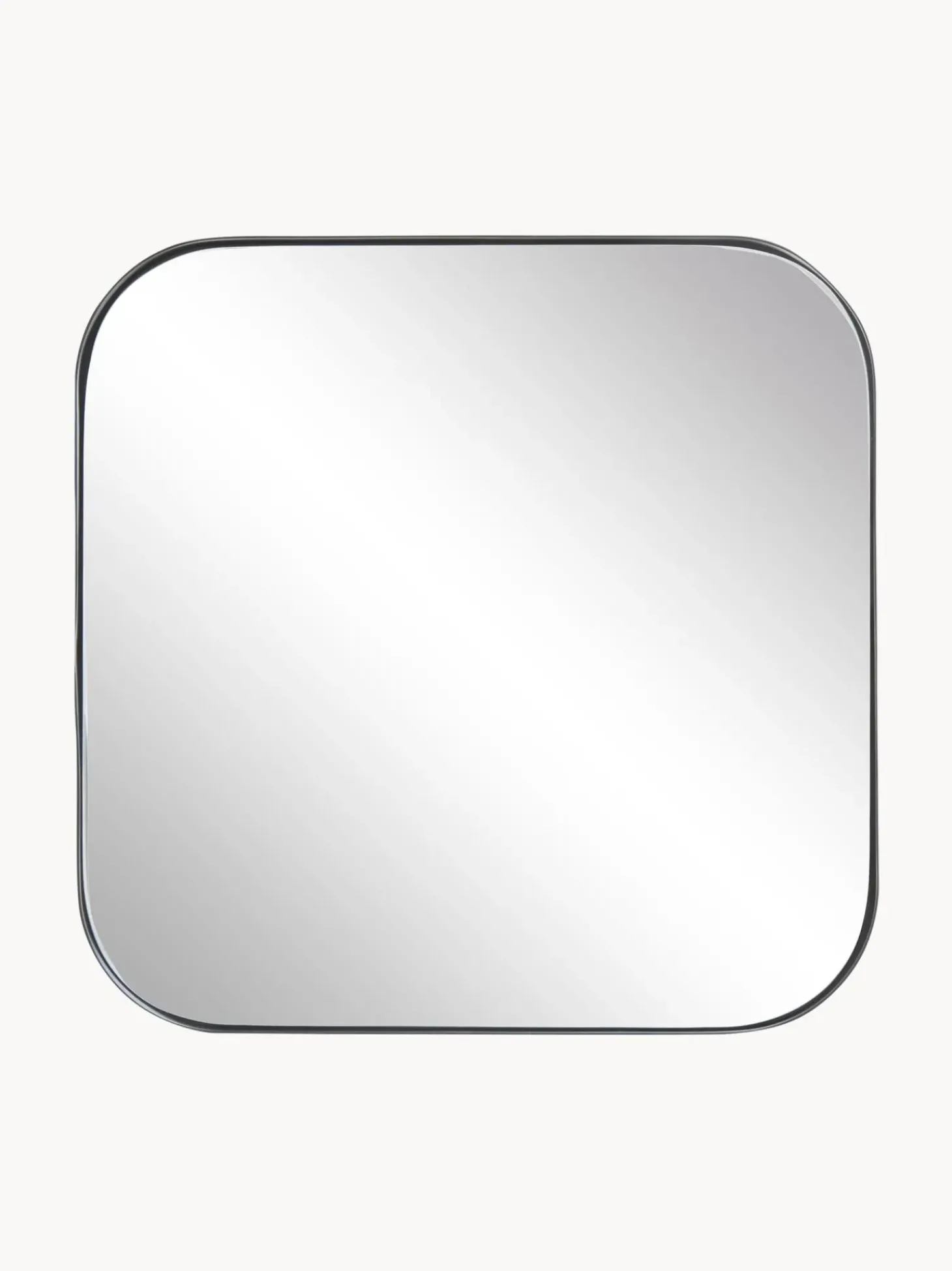 Specchio Quadrato Da Parete Con Cornice In Metallo Nero Ivy