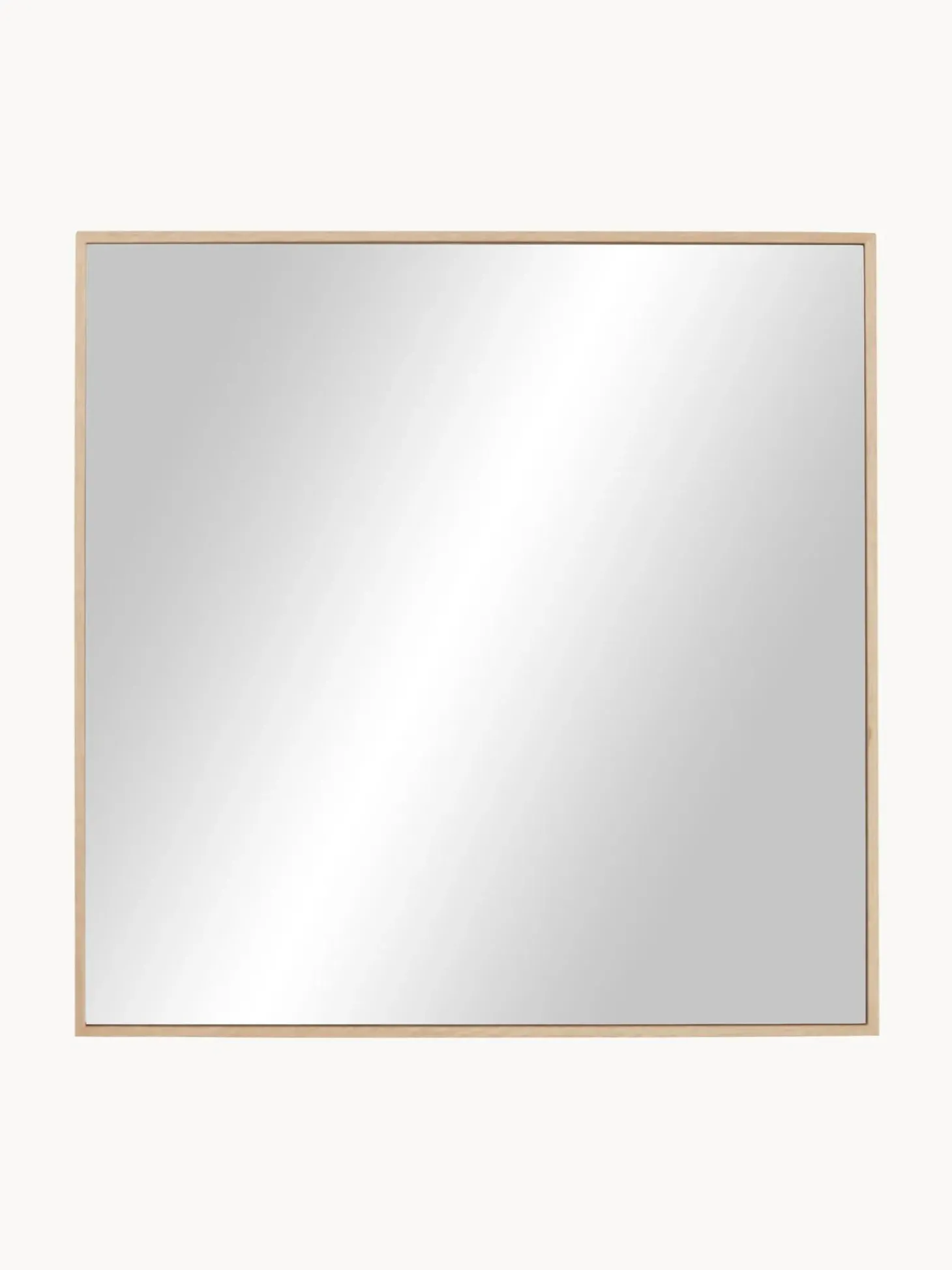 Specchio Rettangolare Da Parete Con Cornice In Legno Di Quercia Marrone Avery