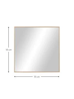 Specchio Rettangolare Da Parete Con Cornice In Legno Di Quercia Marrone Avery