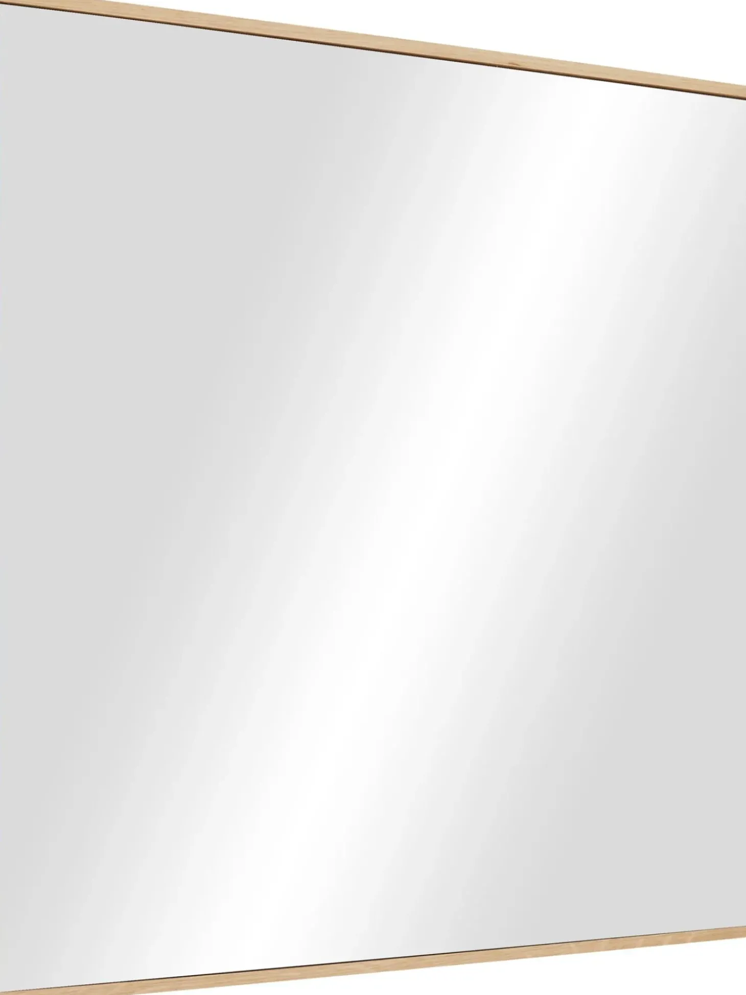 Specchio Rettangolare Da Parete Con Cornice In Legno Di Quercia Marrone Avery