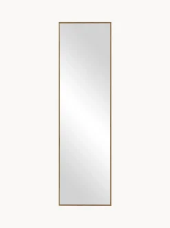 Specchio Rettangolare Da Parete Con Cornice In Legno Di Quercia Marrone Avery