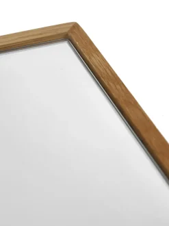 Specchio Rettangolare Da Parete Con Cornice In Legno Di Quercia Marrone Avery