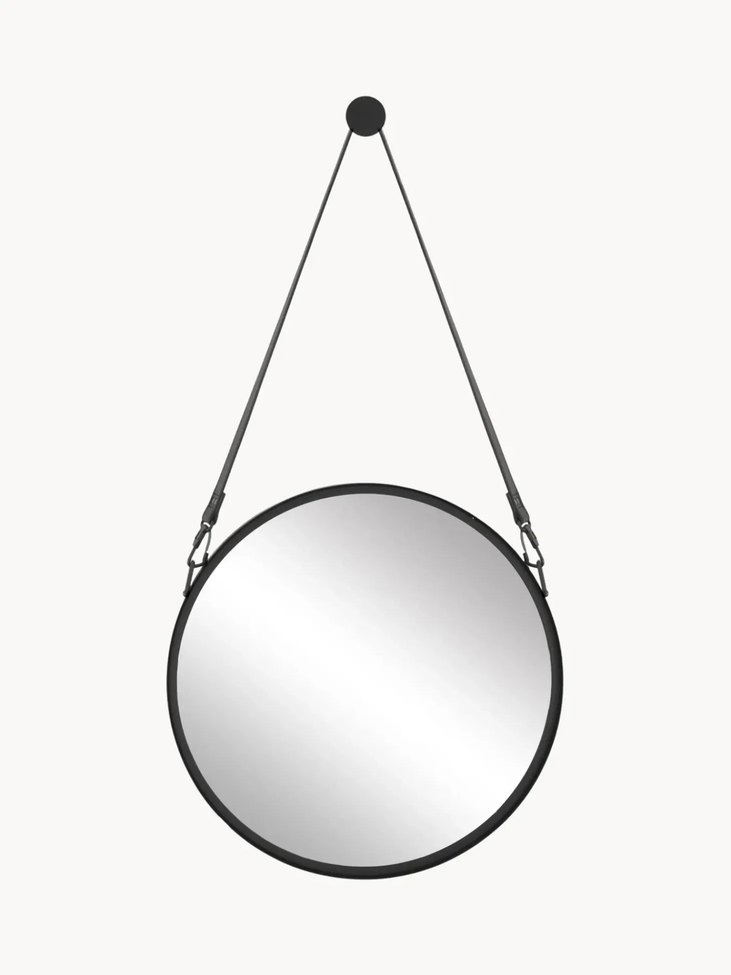 Specchio Rotondo Da Parete Con Cinghia Per Appenderlo Liz