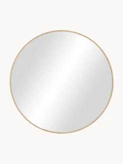 Specchio Rotondo Da Parete Con Cornice In Legno Di Quercia Marrone Avery