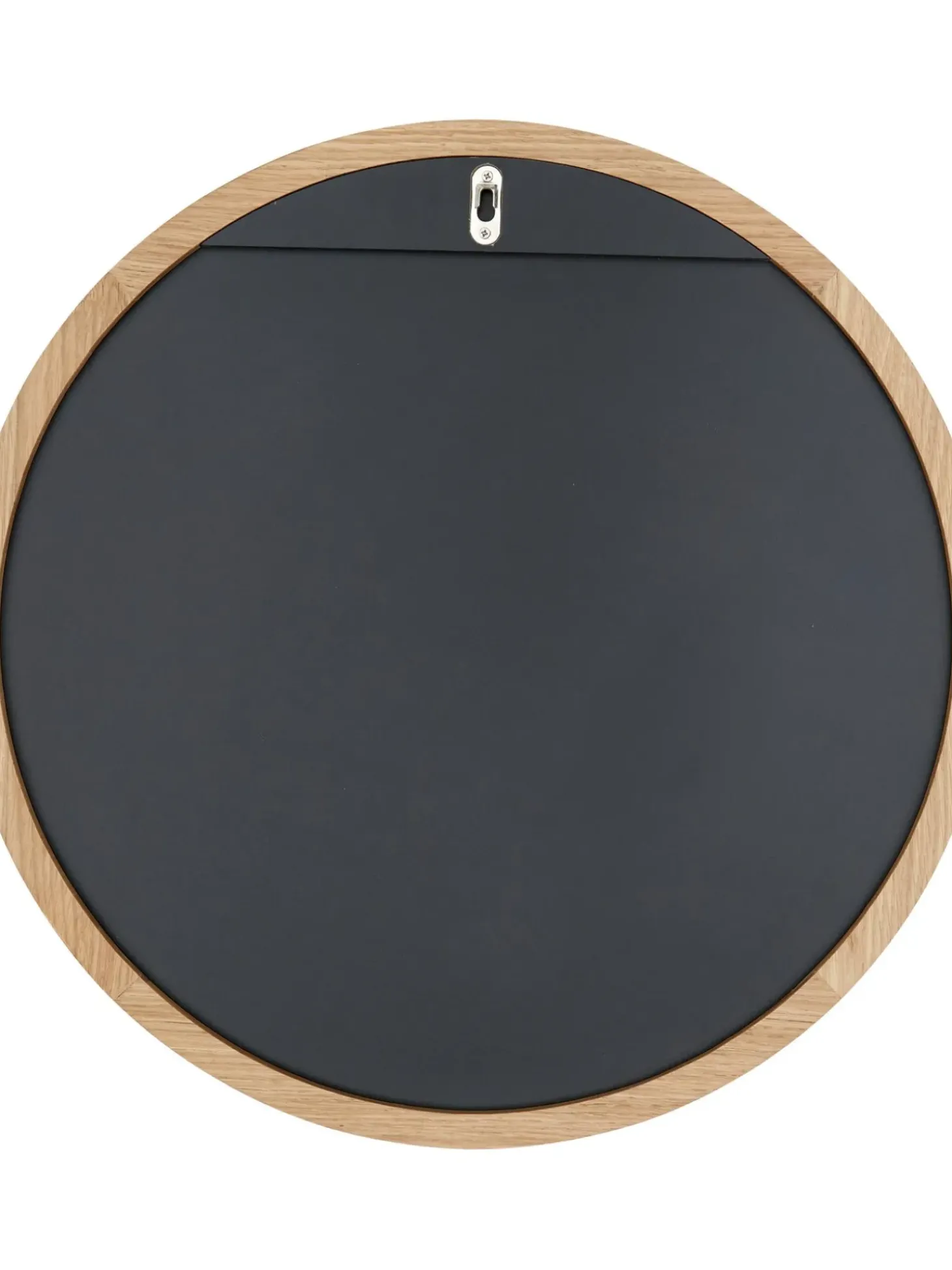 Specchio Rotondo Da Parete Con Cornice In Legno Di Quercia Marrone Avery