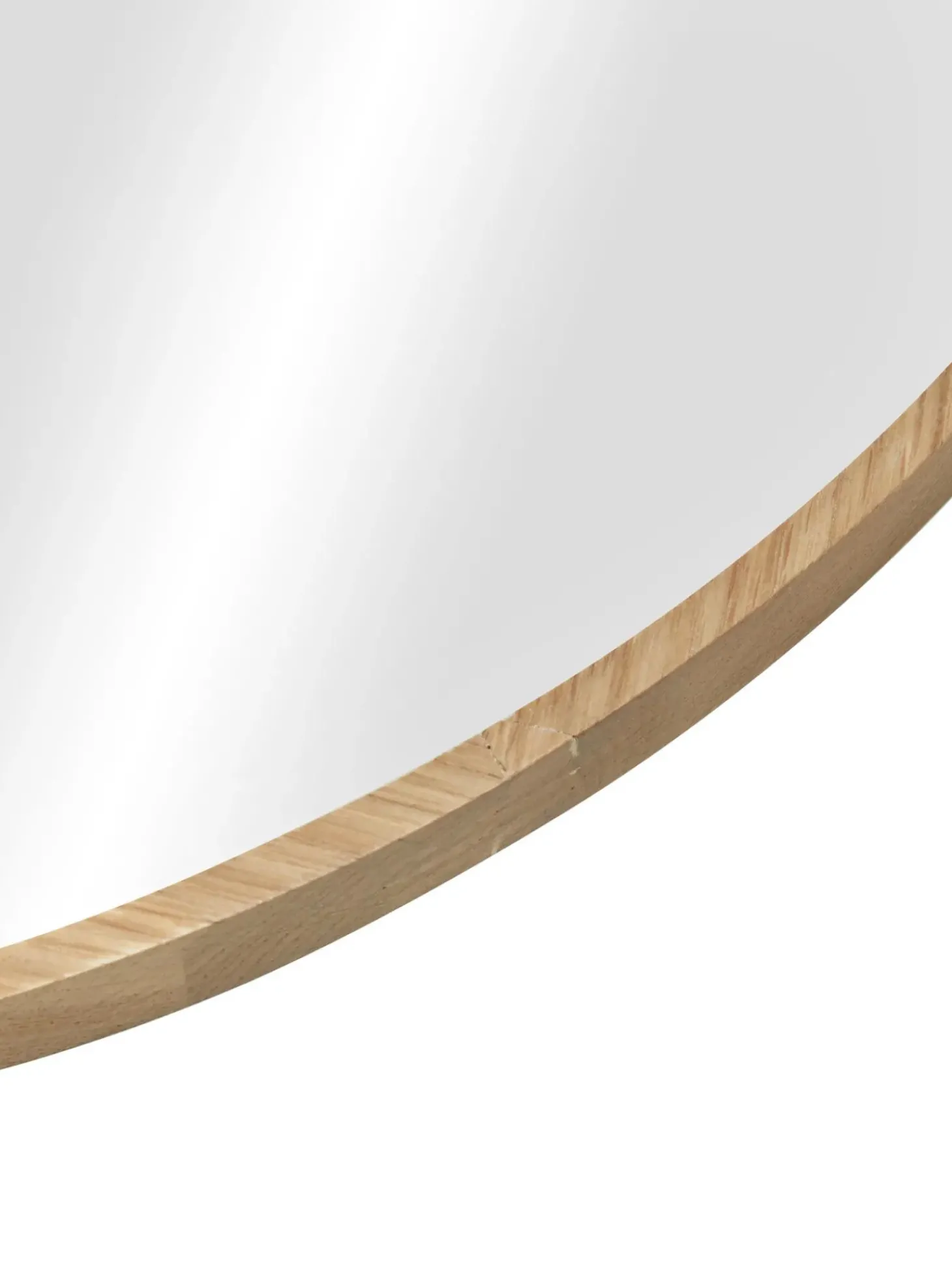 Specchio Rotondo Da Parete Con Cornice In Legno Di Quercia Marrone Avery