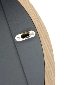 Specchio Rotondo Da Parete Con Cornice In Legno Di Quercia Marrone Avery