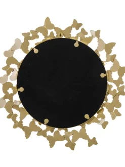 Specchio Rotondo Da Parete Con Finitura Antica Butterfly