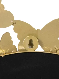 Specchio Rotondo Da Parete Con Finitura Antica Butterfly
