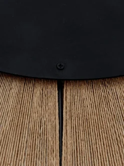 Specchio Rotondo Da Parete Con Cornice In Corda Beige Citra