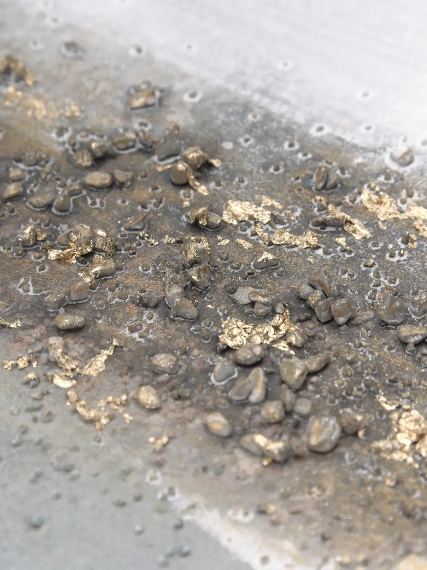 Stampa Su Tela Dipinta A Mano Con Cornice In Legno Abstract Horizon