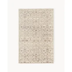 Tappeto A Pelo Corto Tessuto A Mano Con Ornamenti Rosalie