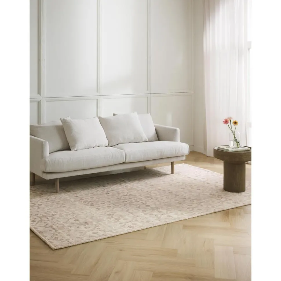 Tappeto A Pelo Corto Tessuto A Mano Con Ornamenti Rosalie