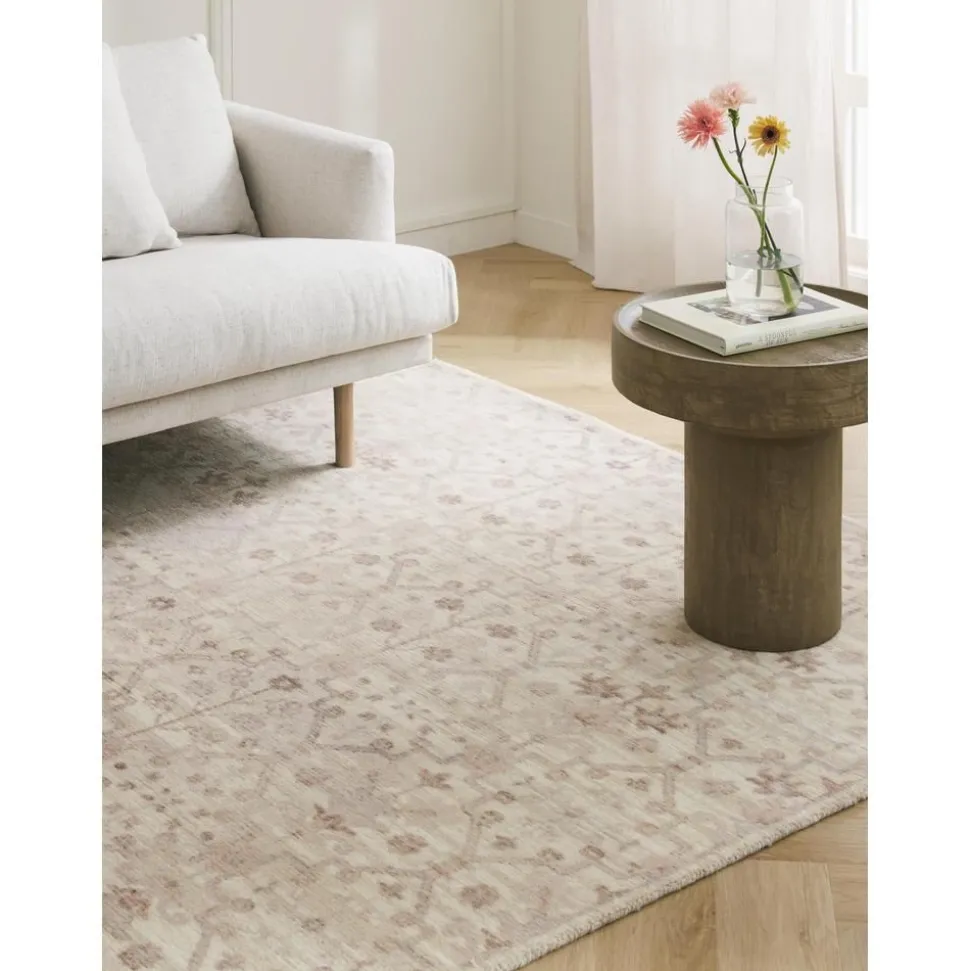 Tappeto A Pelo Corto Tessuto A Mano Con Ornamenti Rosalie