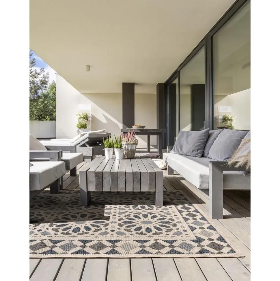 Tappeto Da Interno-Esterno Con Motivo Floreale River