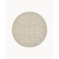 Tappeto In Ciniglia Rotondo Tessuto A Mano Loire