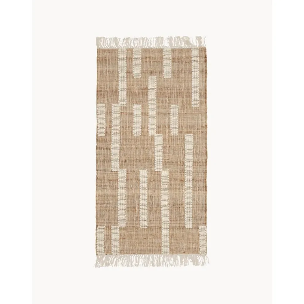 Tappeto In Juta Fatto A Mano Con Frange Kerala