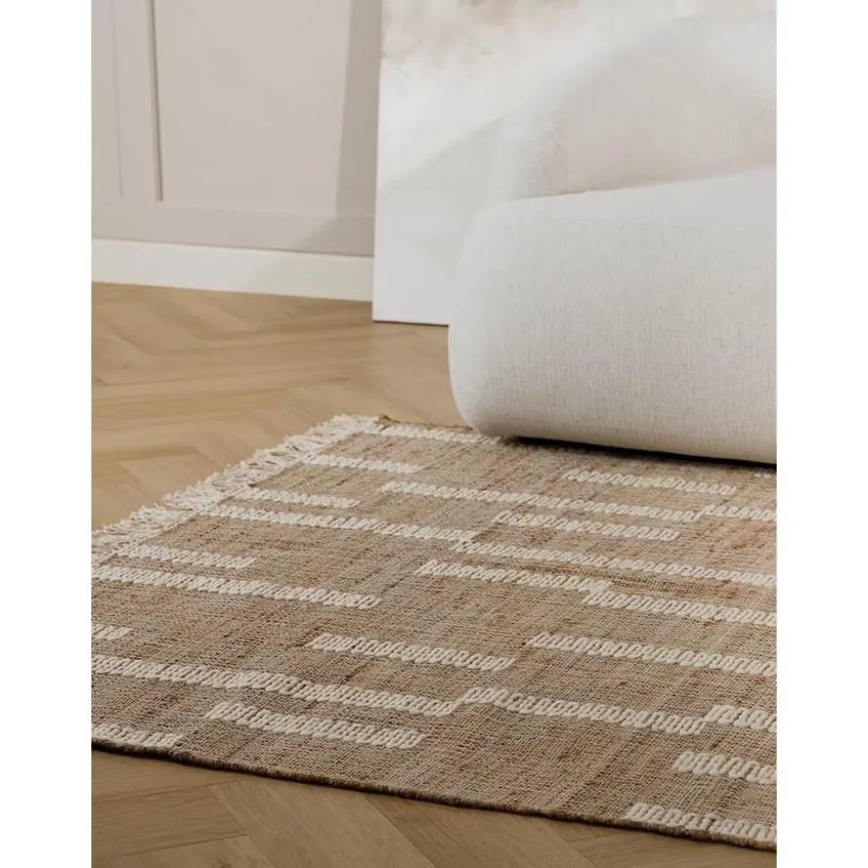 Tappeto In Juta Fatto A Mano Con Frange Kerala