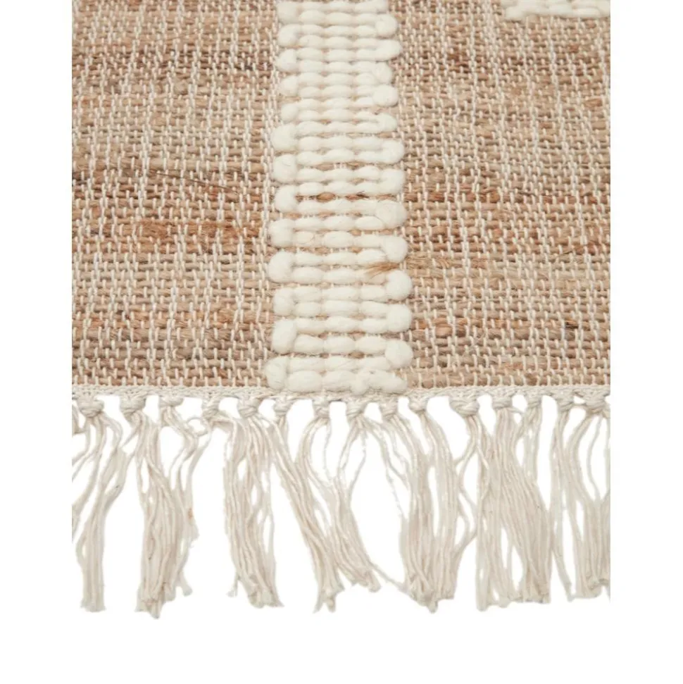 Tappeto In Juta Fatto A Mano Con Frange Kerala
