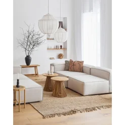 Tappeto In Juta Fatto A Mano Con Frange Naturals