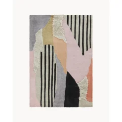 Tappeto In Lana A Pelo Lungo Con Motivo Astratto Bobo