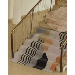 Tappeto In Lana A Pelo Lungo Con Motivo Astratto Bobo